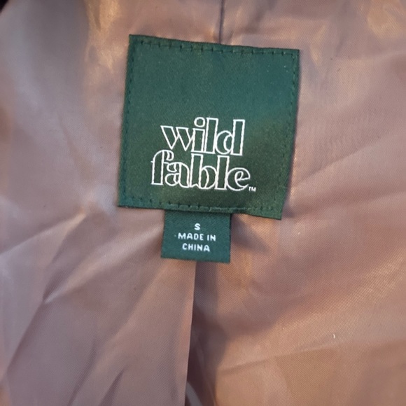 Wild Fable Faux Fur Coat in dusty-rose pink. - Picture 9 of 16